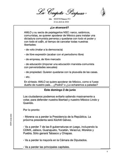 La Carpeta Púrpura 911